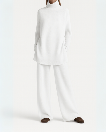 Ensemble Loungewear Femme – Oversize – Col Roulé & Pantalon Large