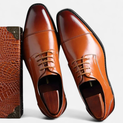 Chaussures Habillées Homme – Derbies Élégantes en Cuir Véritable
