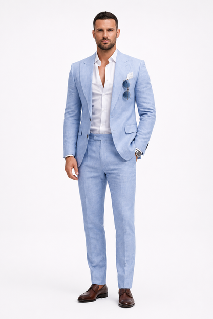 Costume Homme en Lin – Élégance Italienne & Coupe Moderne
