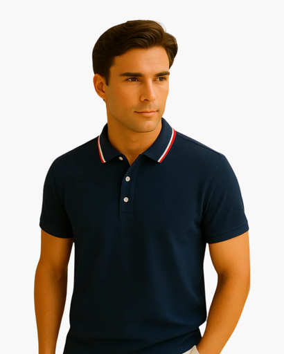 Polo Homme Élégant – Coupe Classique à Col Boutonné
