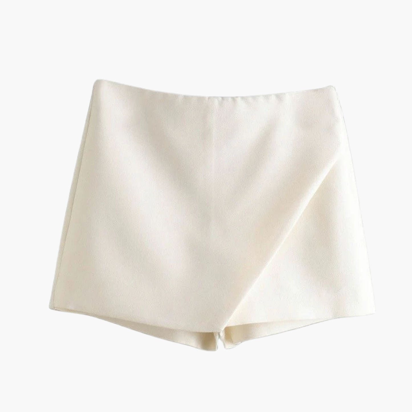 Jupe short portefeuille femme taille haute
