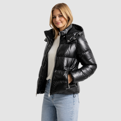 Doudoune Femme Brillante | Chaleur, Confort et Élégance Moderne