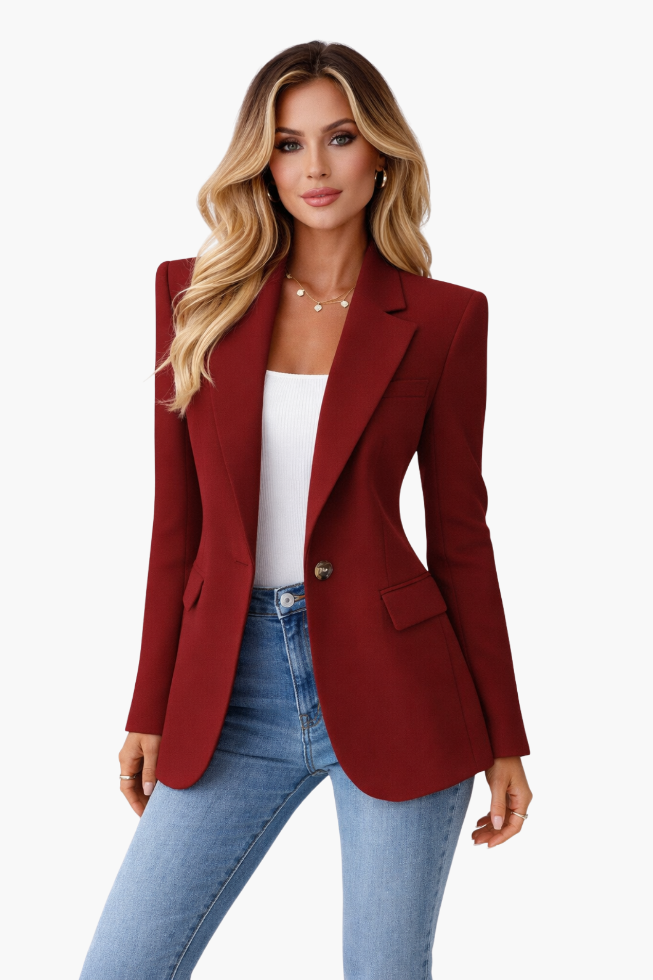 Blazer classique pour femme | Matière lisse