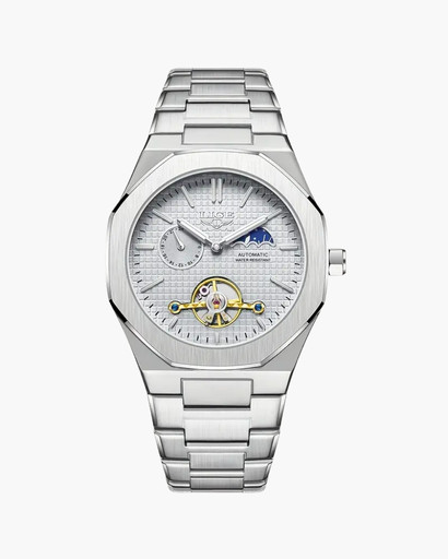 Montre Homme Automatique Squelette – Cadran Ajouré & Bracelet Intégré | Mécanique Élégante