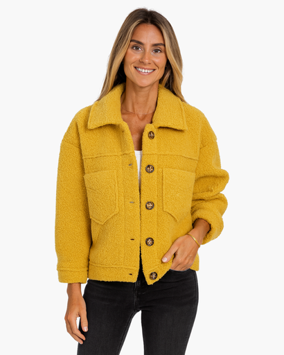 Veste Femme en Laine Bouclée | Style Décontracté & Douceur Absolue