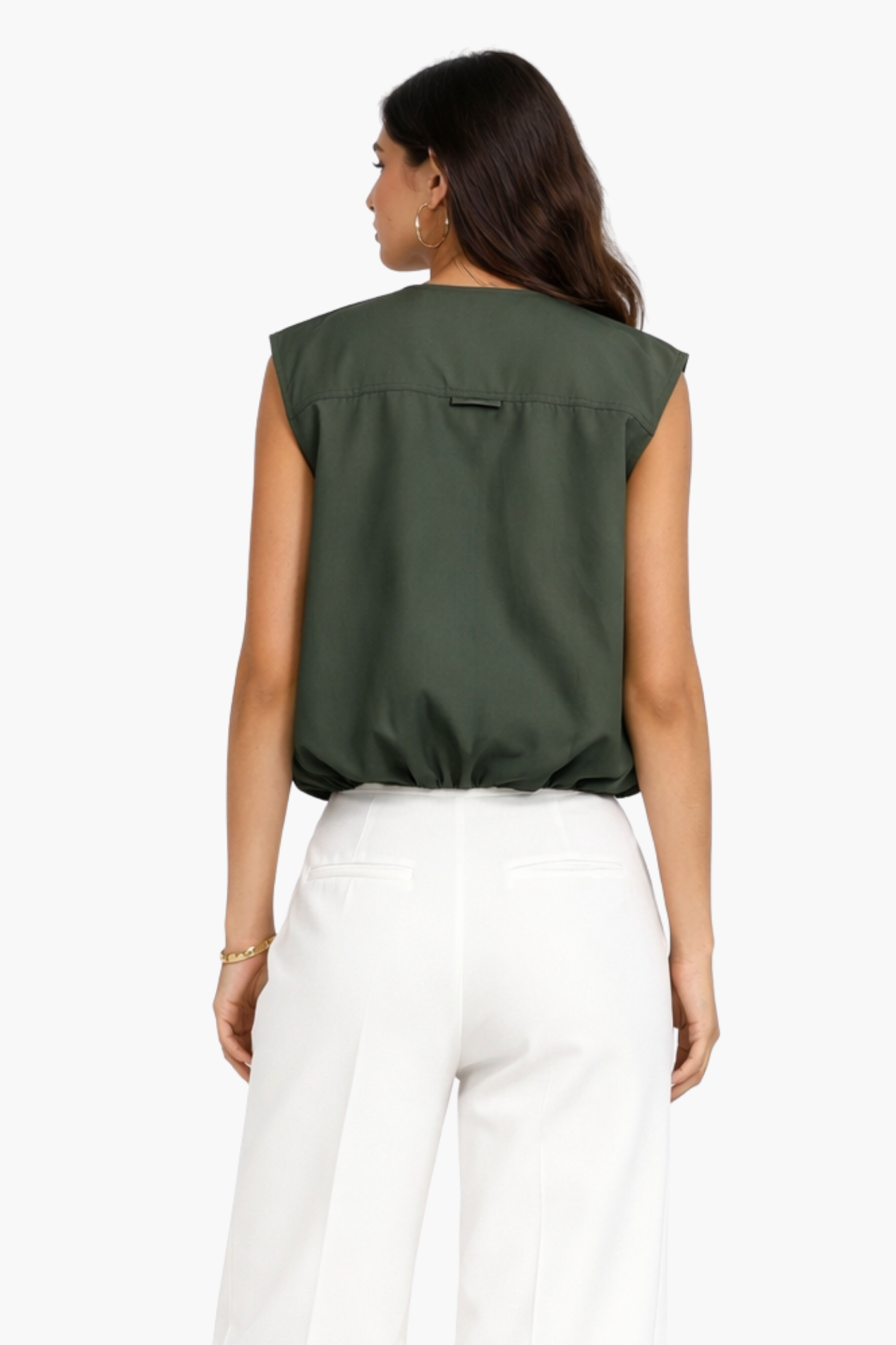 Gilet Femme Sans Manches Zippé – Veste Courte Élégante Style Utility
