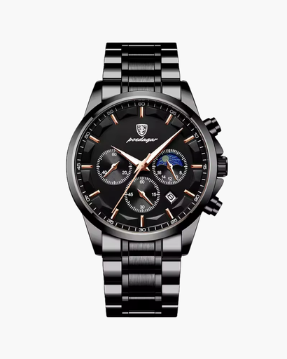 Montre Chronographe Homme – Élégance Dorée et Fonctionnalité de Précision