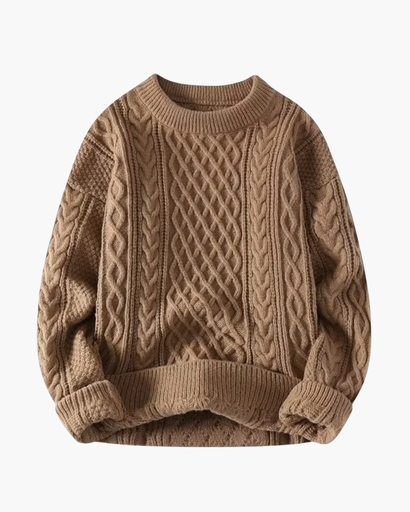 Pull Torsadé Unisexe – Look Tricoté Classique & Chaleur Douillette