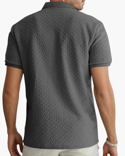 Polo homme à motif structuré
