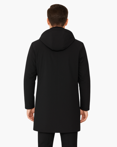 Manteau Long à Capuche pour Homme | Élégance Moderne & Confort Thermique