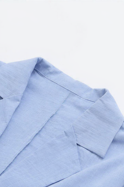 Ensemble Tailleur Femme Lin Blazer & Pantalon – Tenue Bureau Élégante | Invitée de Mariage & Style Été