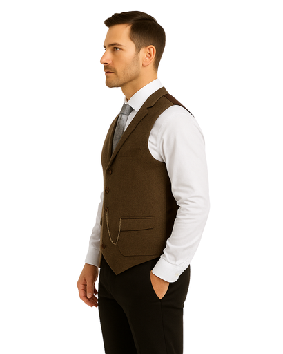 Gilet habillé homme – style classique à boutons