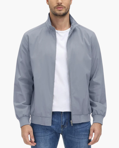 Bomber Jacket Homme – Léger et Décontracté avec Fermeture Zippée