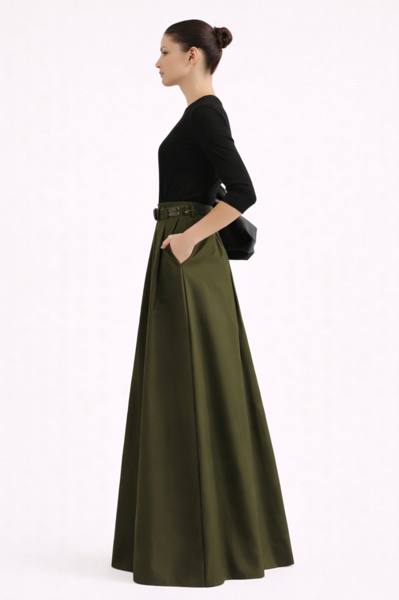 Pantalon Jupe Long Élégant – Taille Haute Femme, Pour Occasions Formelles et Décontractées