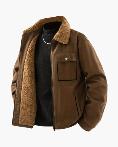 Veste Hiver Doublée Polaire – Homme Élégant & Confortable