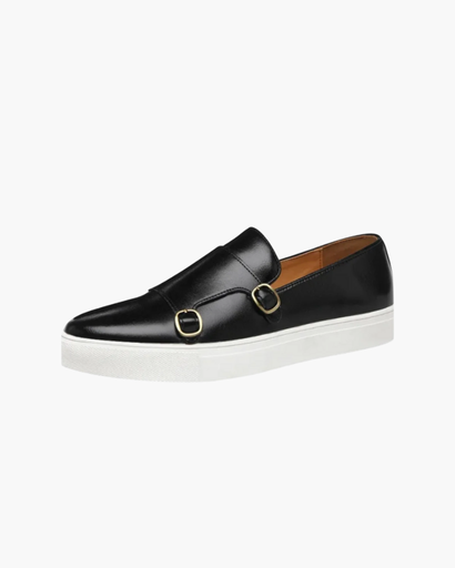 Mocassins Homme Double Boucle – Semelle Épaisse & Style Premium | Chaussures Habillées Slip-On