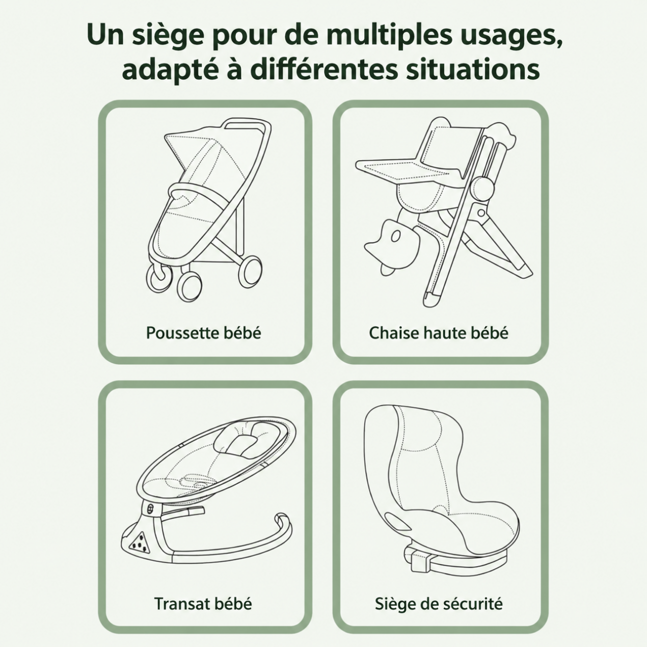 Coussin Rafraîchissant pour Poussette – Assise Respirante & Douce pour Bébé
