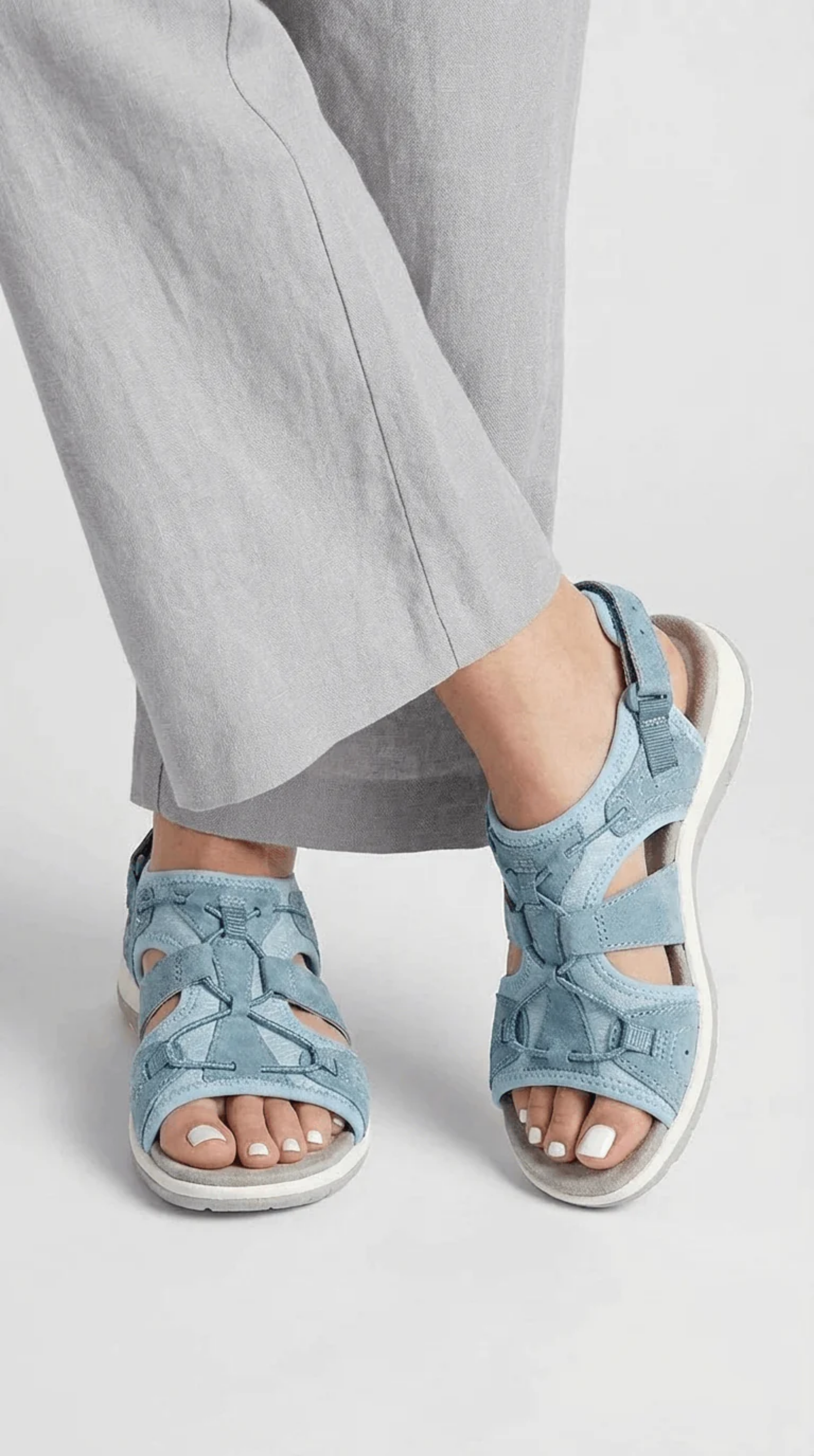 Sandale confortable à brides croisées