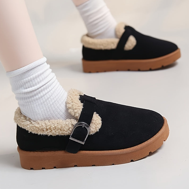 Bottines d'hiver femme fourrées, semelle souple