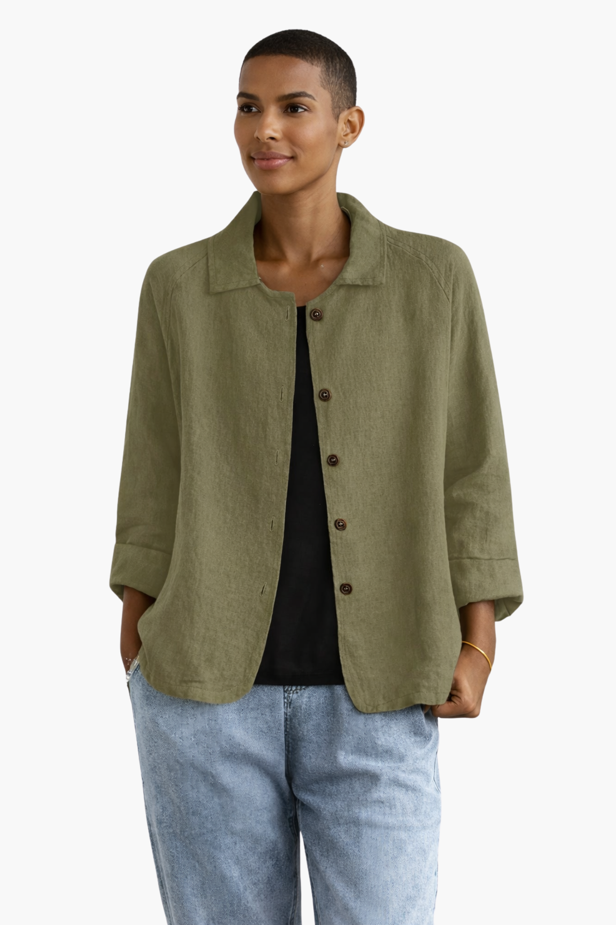 Veste Femme Légère Boutonnée – Style Décontracté Élégant