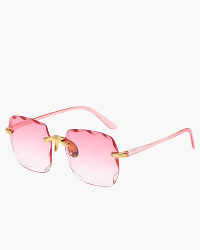 Lunettes de soleil femme à verres ondulés et structure ouverte