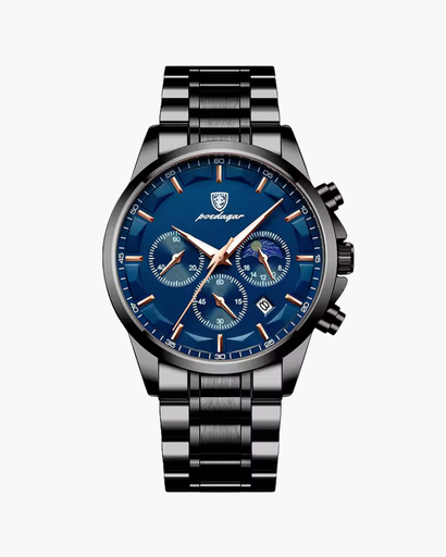 Montre Chronographe Homme – Élégance Dorée et Fonctionnalité de Précision