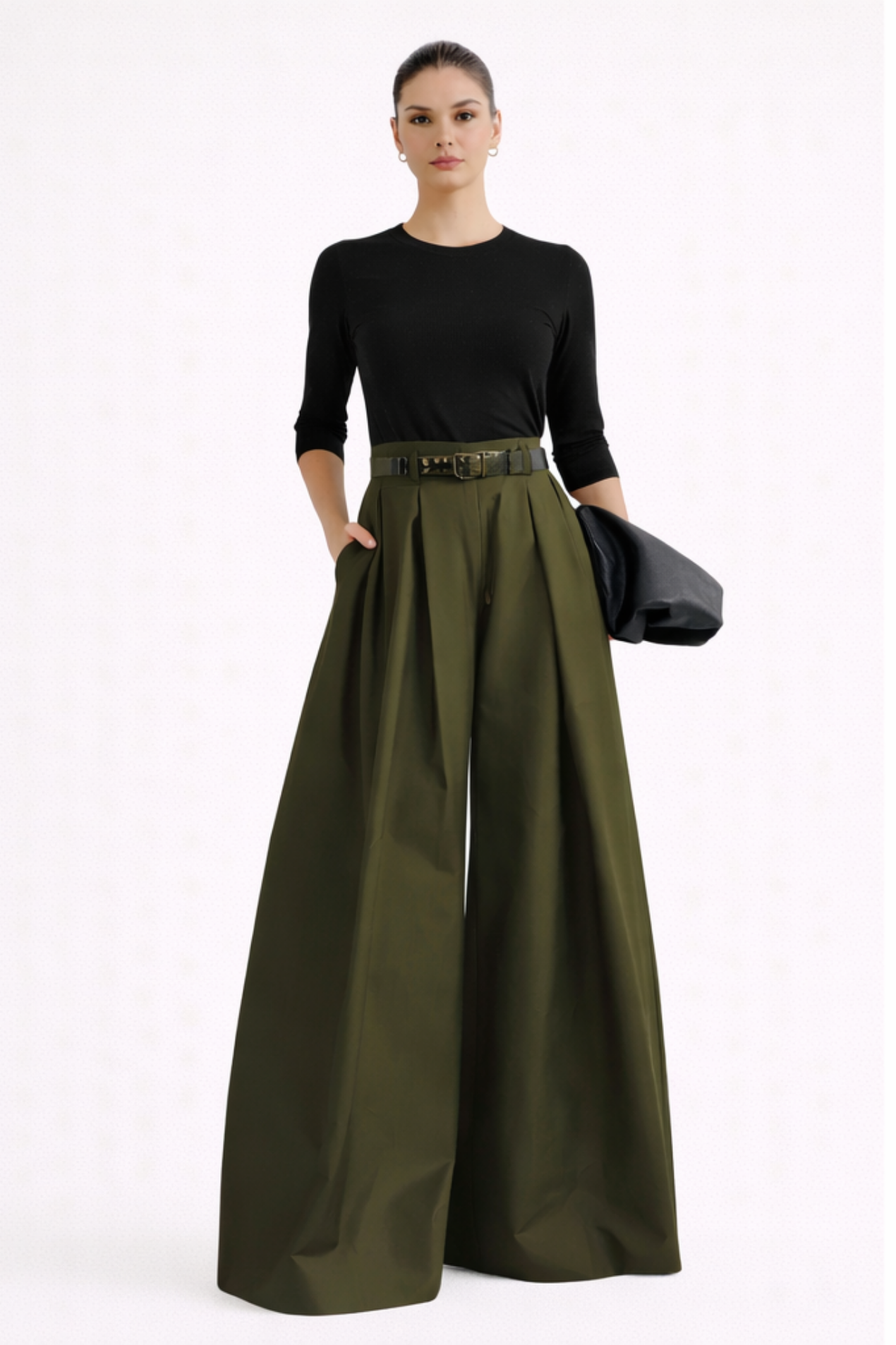 Pantalon Jupe Long Élégant – Taille Haute Femme, Pour Occasions Formelles et Décontractées