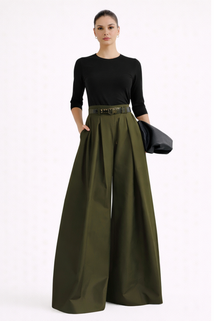 Pantalon Jupe Long Élégant – Taille Haute Femme, Pour Occasions Formelles et Décontractées