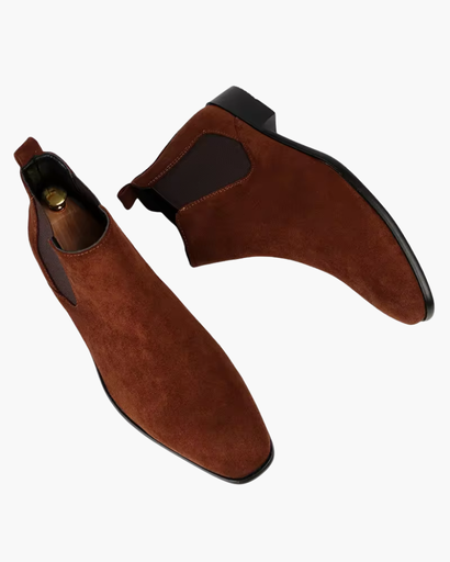 Bottine homme avec empiècement élastique