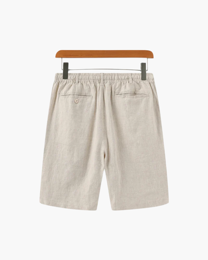 Pantalon court décontracté pour homme à taille élastique avec cordon de serrage