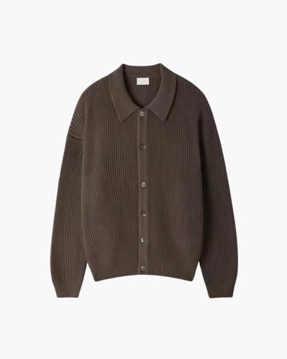 Gilet Homme Oversize Laine Mélangée Maille Côtelée – Style Élégant & Confortable Hiver