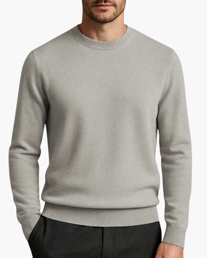 Pull Col Rond en Cachemire pour Homme – Élégance Intemporelle & Douceur Suprême