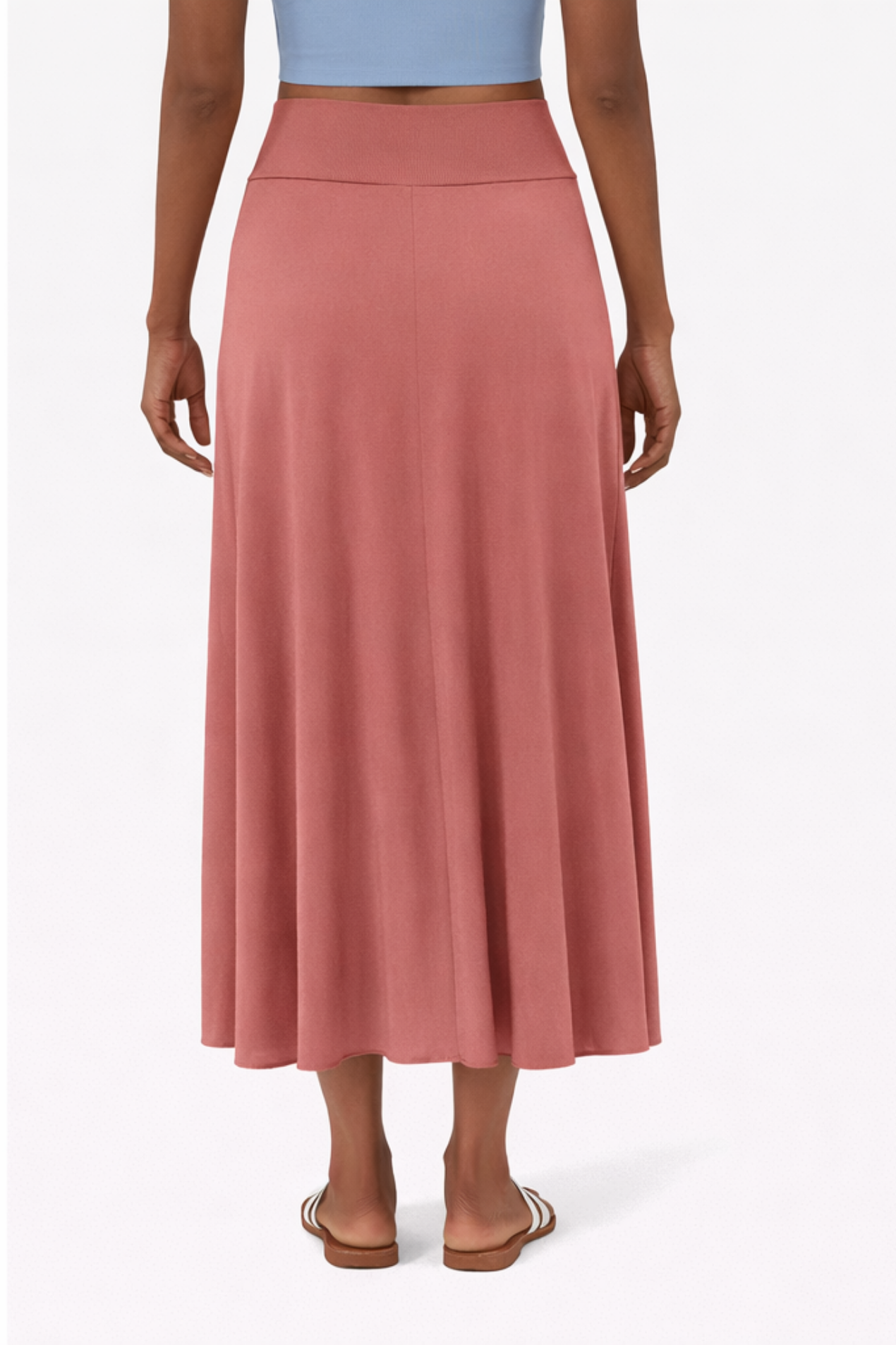 Jupe Maxi Femme Satin Taille Haute – Fente Latérale & Coupe Croisée | Soirée Élégante