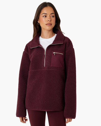 Pull Polaire Femme Demi-Zip – Confort Douillet et Style Décontracté