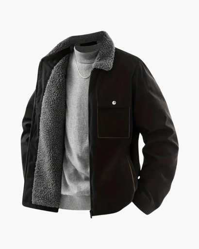 Veste Hiver Doublée Polaire – Homme Élégant & Confortable