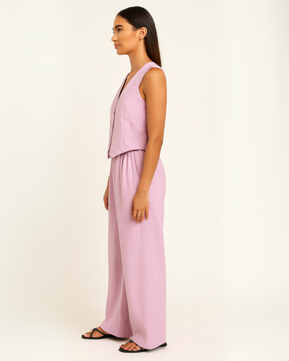 Ensemble Femme en Coton – Haut Sans Manches et Pantalon Large
