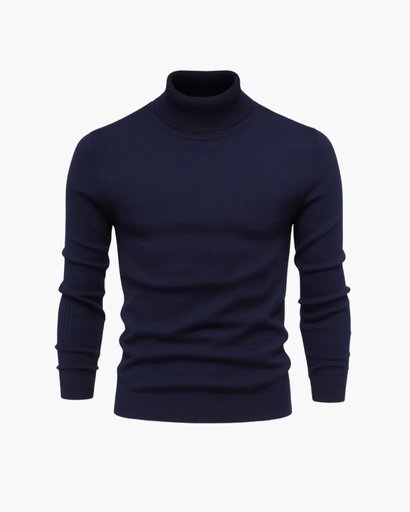 Pull Col Roulé à Maille Fine