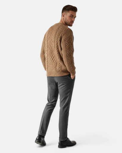 Pull Torsadé Unisexe – Look Tricoté Classique & Chaleur Douillette