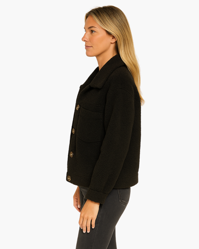 Veste Femme en Laine Bouclée | Style Décontracté & Douceur Absolue