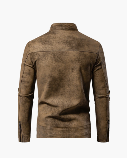 Veste Homme Élégante – Design Aspect Cuir avec Finitions Haut de Gamme