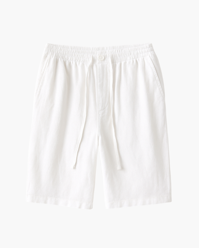 Short estival style lin avec taille élastique