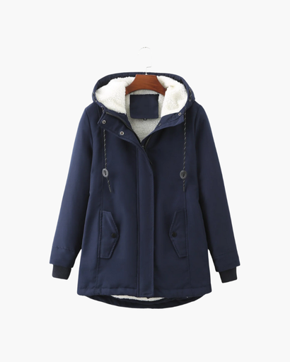 Manteau d’Hiver Femme – Avec Capuche – Doublure Chaude en Fleece – Poches Pratiques