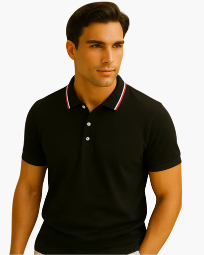 Polo Homme Élégant – Coupe Classique à Col Boutonné