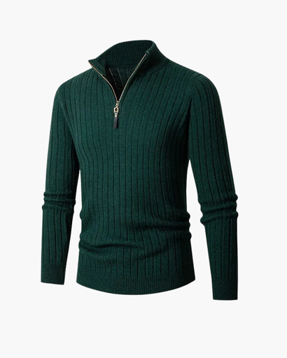 Tricot à col zippé pour homme