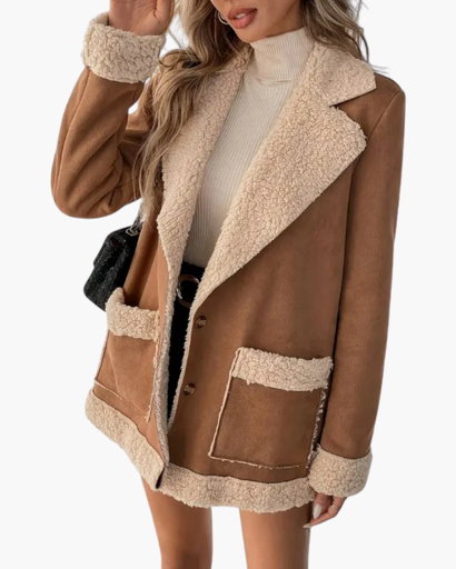 Veste d’Hiver Femme avec Doublure Polaire – Manteau Court Élégant et Chaud