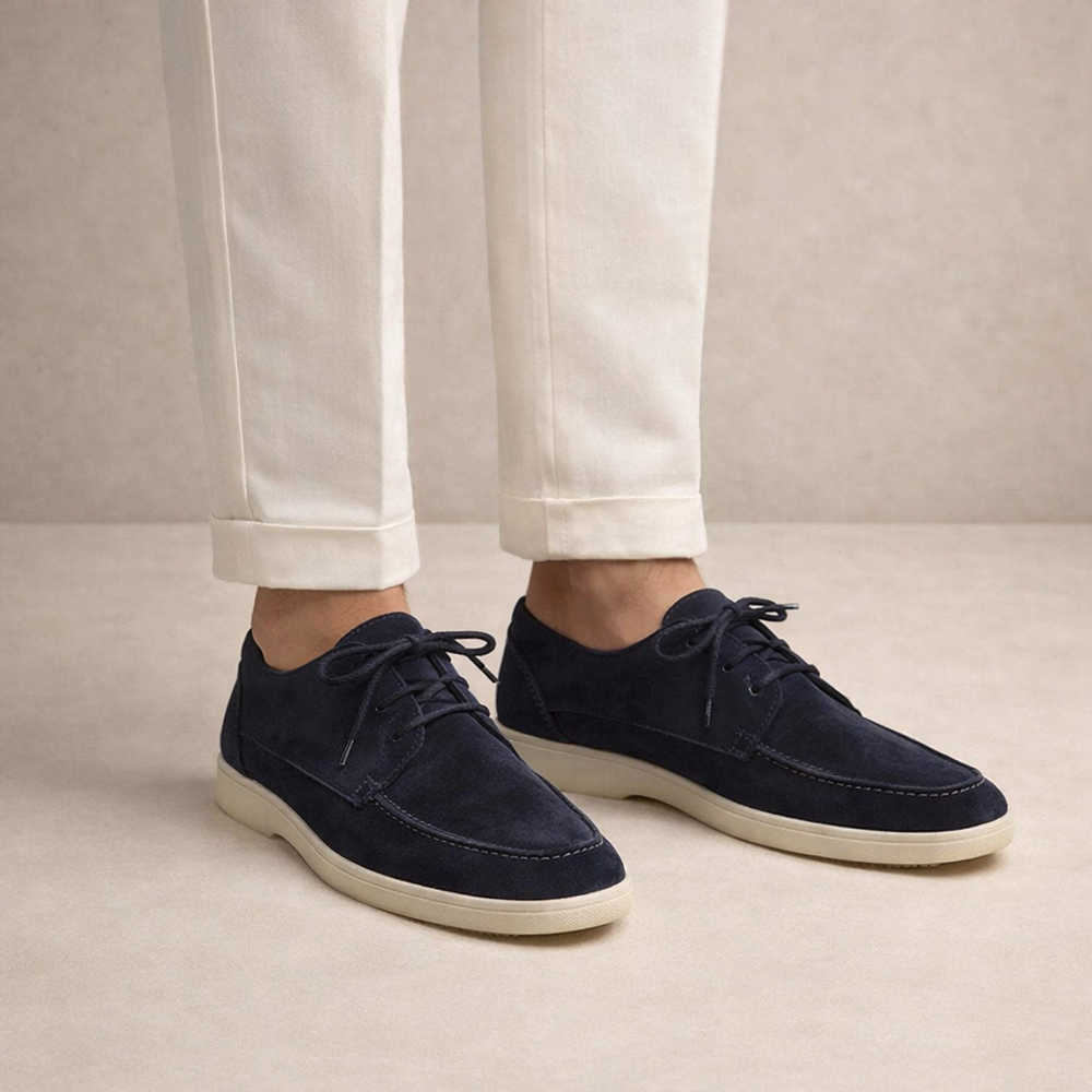 Chaussures homme suédine à lacets Noir