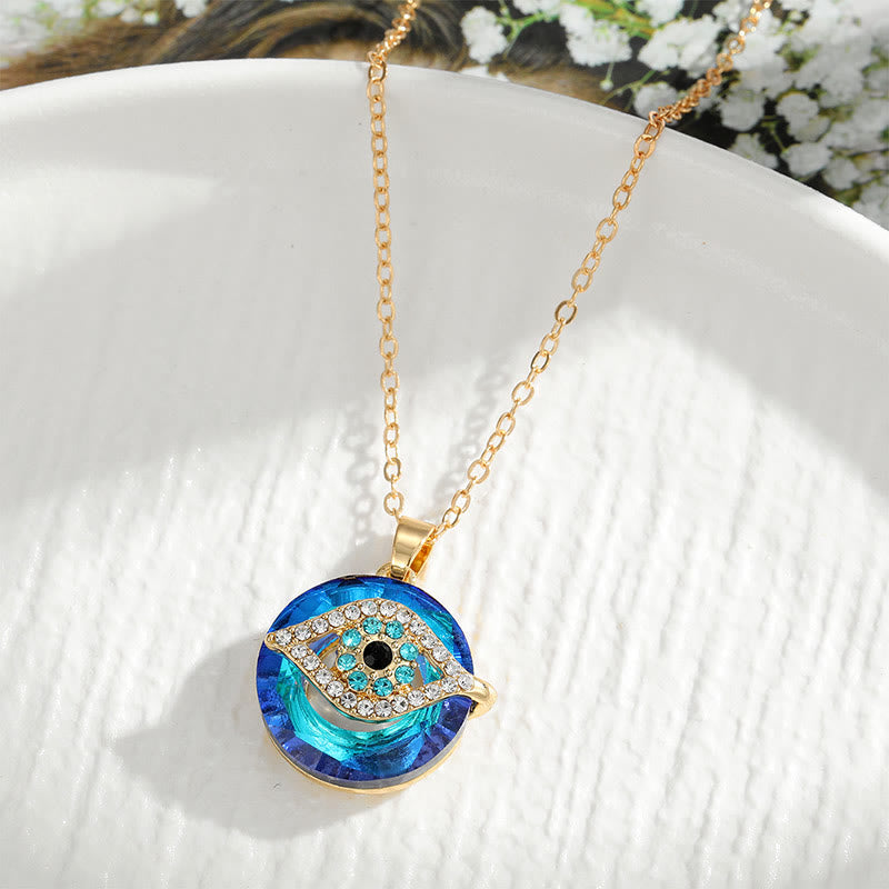 Collier mauvais œil finition or