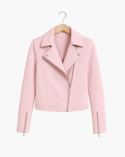 Blouson biker avec fermetures éclair au style affirmé pour femme