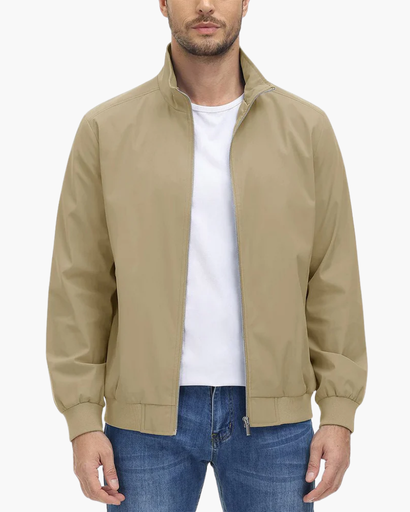 Bomber Jacket Homme – Léger et Décontracté avec Fermeture Zippée