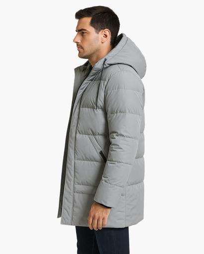Parka D’Hiver Matelassée pour Homme | Coupe Longue & Capuche
